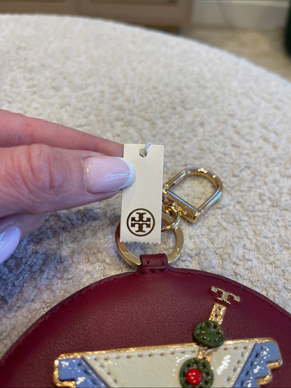 NWT Tory Burch Cocktail Charm Coin Purse with Key Fob - Picture 2 of 6